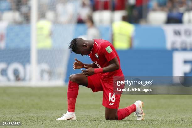 Abdiel Arroyo of Panama during the 2018 FIFA World Cup Russia group G match between England and Panama at the Nizhny Novgorod stadium on June 24,...