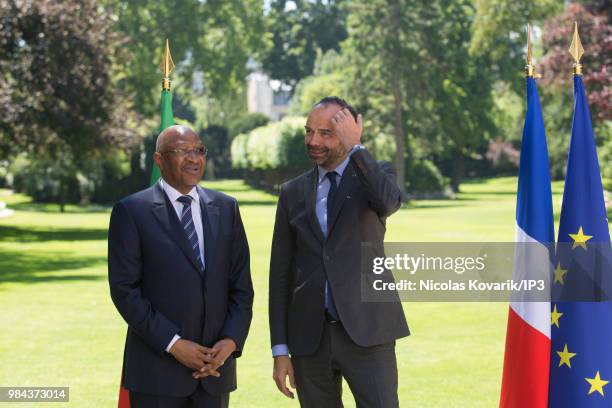 French Prime minister Edouard Philippe meets prime minister of Mali Soumeylou Boubeye Maiga on June 26, 2018 in Paris, France. Prime Minister...