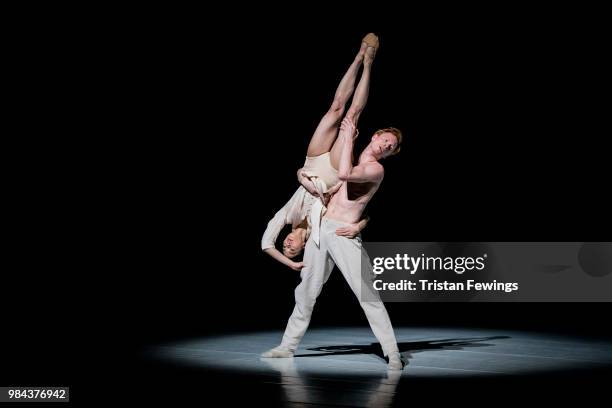 Dancers perform Stop Motion during the Nederlands Dans Theater 1 Photocall at Sadler's Wells Theatre on June 26, 2018 in London, England.