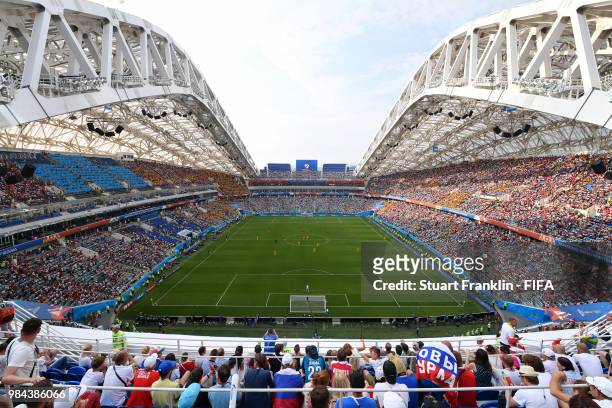 General view inside the stadium with the match in play during the 2018 FIFA World Cup Russia group C match between Australia and Peru at Fisht...