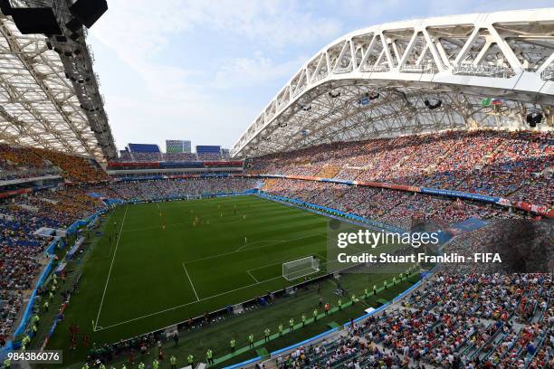 General view inside the stadium with the match in play during the 2018 FIFA World Cup Russia group C match between Australia and Peru at Fisht...