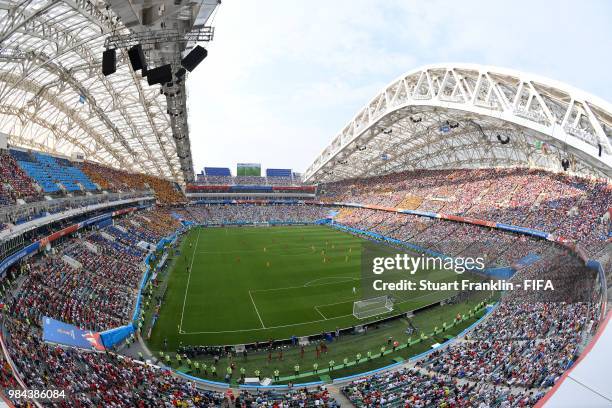 General view inside the stadium with the match in play during the 2018 FIFA World Cup Russia group C match between Australia and Peru at Fisht...