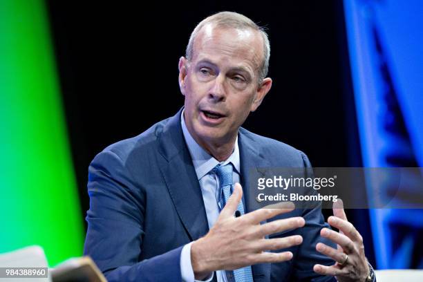 Michael Wirth, chairman and chief executive officer of Chevron Corp., speaks during a panel discussion at the World Gas Conference in Washington,...