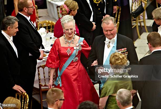 Queen Margrethe of Denmark and Prince Henrik of Denmark attend Queen Margrethe 70th Birthday Celebrations - Day 1 on April 13, 2010 in Copenhagen,...