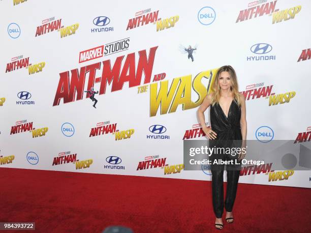 Actress Michelle Pfeiffer arrives for the Premiere Of Disney And Marvel's "Ant-Man And The Wasp" held at the El Capitan Theater on June 25, 2018 in...