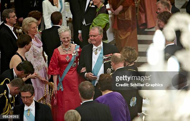 Queen Margrethe of Denmark and Prince Henrik of Denmark attends Queen Margrethe 70th Birthday Celebrations - Day 1 on April 13, 2010 in Copenhagen,...