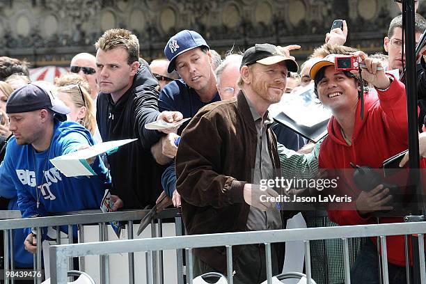 Producer Ron Howard attends Russell Crowe's induction into the Hollywood Walk Of Fame on April 12, 2010 in Hollywood, California.