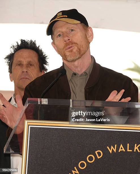 Producer Ron Howard attends Russell Crowe's induction into the Hollywood Walk Of Fame on April 12, 2010 in Hollywood, California.