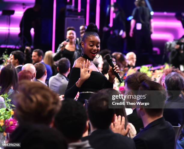 Vy Higginsen's Sing Harlem Choir performs during VH1 Trailblazer Honors 2018 at The Cathedral of St. John the Divine on June 21, 2018 in New York...