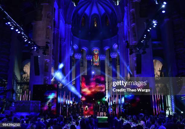 Recording artist Bebe Rexha performs on stage during VH1 Trailblazer Honors 2018 at The Cathedral of St. John the Divine on June 21, 2018 in New York...