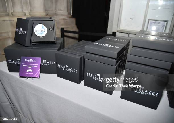 Gift bags at VH1 Trailblazer Honors 2018 at The Cathedral of St. John the Divine on June 21, 2018 in New York City.