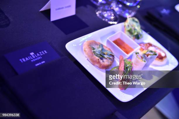 General view of signature dishes during VH1 Trailblazer Honors 2018 at The Cathedral of St. John the Divine on June 21, 2018 in New York City.