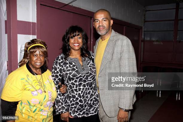 Actress BernNadette Stanis, poses for photos with Commissioner Deveria Beverly and Dr. Keith L. Magee during a Public Housing Tour in Chicago,...