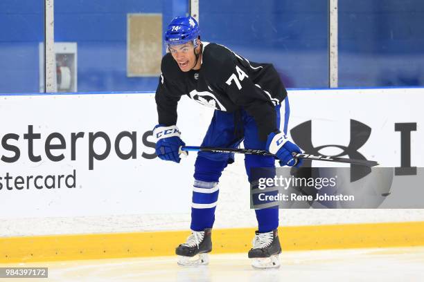 Greenway catches his breath at training at the Leafs training facility in Etobicoke. June 26, 2018.