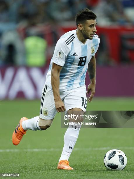 Eduardo Salvio of Argentina during the 2018 FIFA World Cup Russia group D match between Argentina and Croatia at the Novgorod stadium on June 21,...