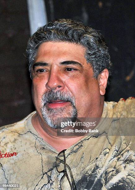 Vincent Pastore hosts the "New Rat Pack Review" at the Gramercy Theatre on April 12, 2010 in New York City.