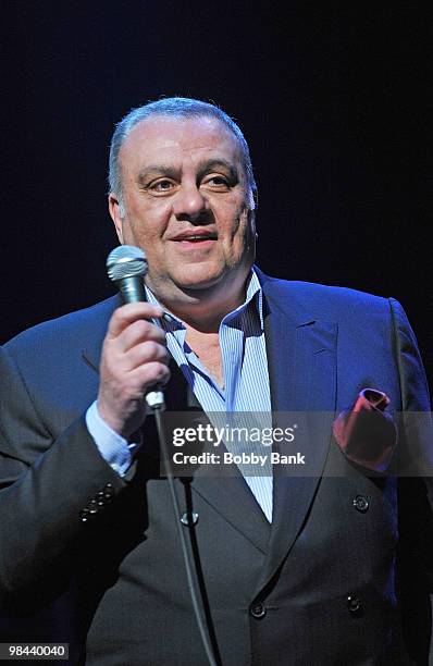 Vincent Curatola hosts the "New Rat Pack Review" at the Gramercy Theatre on April 12, 2010 in New York City.