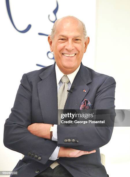 Designer Oscar De La Renta visits Holt Renfrew on Bloor Street on April 13, 2010 in Toronto, Canada.