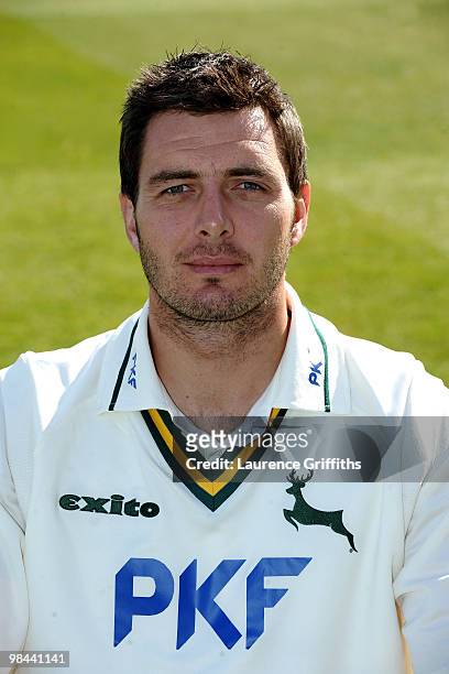 Paul Franks of Nottingamshire CCC poses for a portrait during a Photocall at Trent Bridge on April 13, 2010 in Nottingham, England.