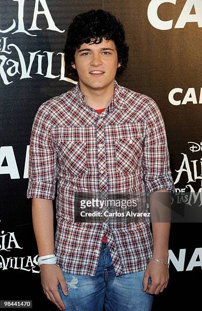 Spanish actor Adam Jezierski attends the "Alicia en el Pais de las Maravillas" premiere at the Proyecciones cinema on April 13, 2010 in Madrid, Spain.