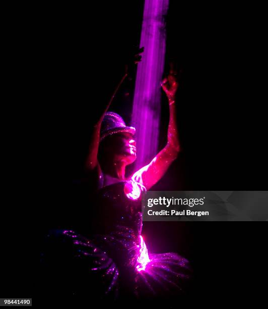 Grace Jones performs on stage at Vredenburg Leidsche Rijn on April 13, 2010 in Utrecht, Netherlands.