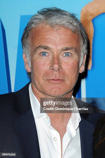 Actor Franck Dubosc attends the Premiere of 'Camping 2' at Cinema Gaumont Opera on April 13, 2010 in Paris, France.