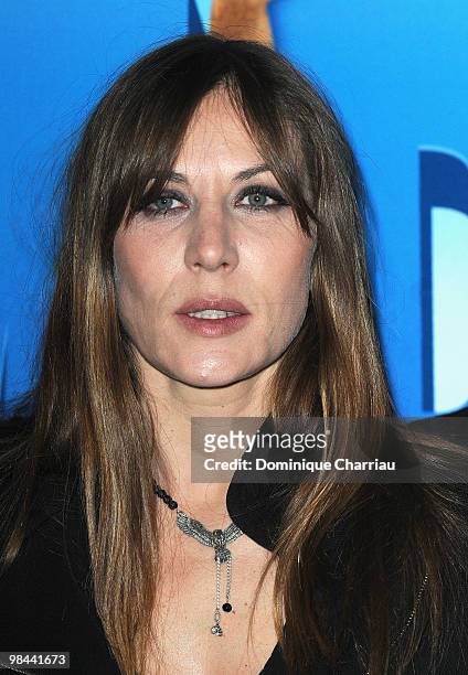 Actress Mathilde Seigner attends the Premiere of 'Camping 2 at Cinema Gaumont Opera on April 13, 2010 in Paris, France.