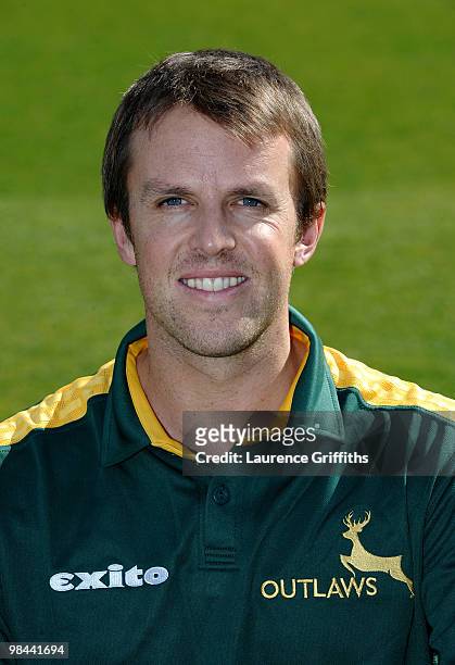 Graeme Swann of Nottingamshire CCC poses for a portrait during a Photocall at Trent Bridge on April 13, 2010 in Nottingham, England.