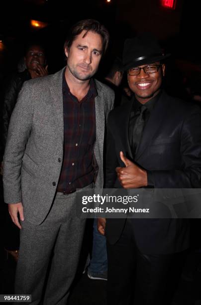 Actor Luke Wilson and recording artist Ne-Yo attend the "Death At A Funeral" Los Angeles Premiere at Pacific's Cinerama Dome on April 12, 2010 in...