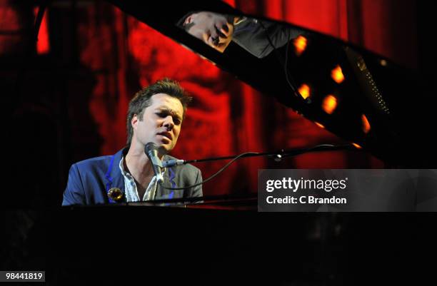 Rufus Wainwright performs on stage at Sadlers Wells Theatre on April 13, 2010 in London, England.