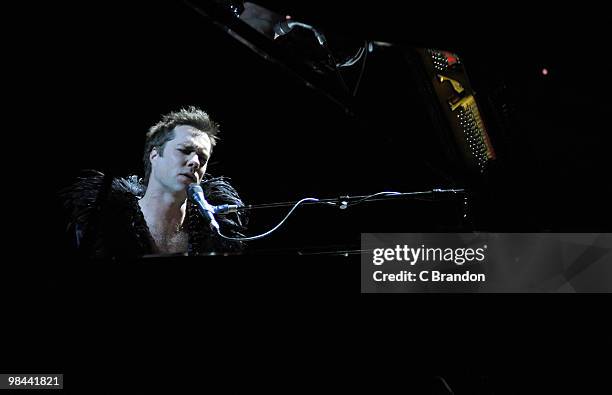 Rufus Wainwright performs on stage at Sadlers Wells Theatre on April 13, 2010 in London, England.