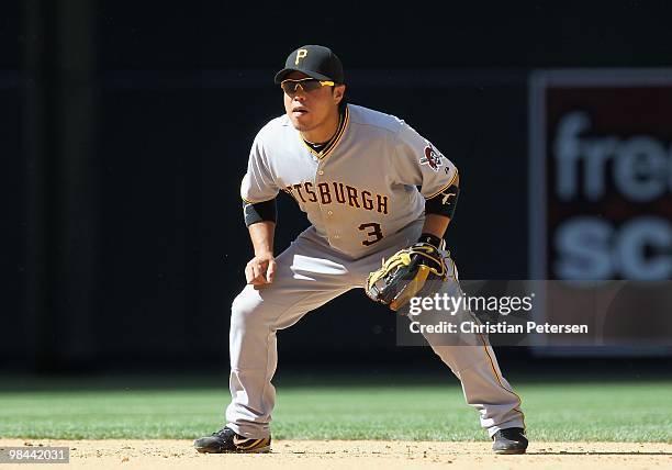 Infielder Akinori Iwamura of the Pittsburgh Pirates in action during the major league baseball game against the Arizona Diamondbacks at Chase Field...