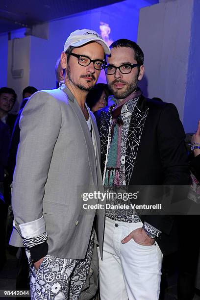 Designers Viktor Horsting and Rolf Snoeren attend the MINI Countryman Picnic event on April 13, 2010 in Milan, Italy.