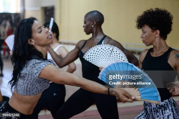 June 2018, Germany, Cuba: The dancers and actors of the first Cuban musical "Carmen la Cubana" rehearsing in the Escuela Nacional de Ballet. The plot...