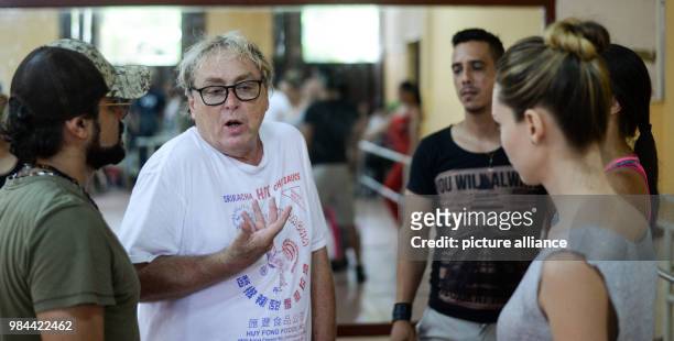 June 2018, Germany, Cuba: The British theatre director Chris Renshaw runs the rehearsals of the dancers and actors of the first Cuban musical "Carmen...