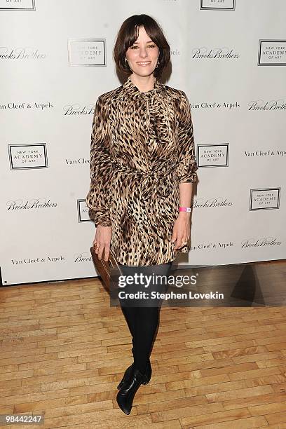 Actress Parker Posey walks the red carpet during the 2010 Tribeca Ball at the New York Academy of Art on April 13, 2010 in New York City.