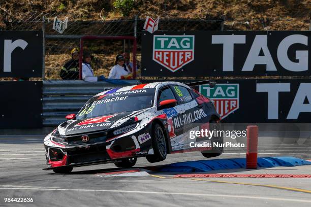 Yann Ehrlacher from France in Honda Civic Type R TCR of ALL-INKL.COM Munnich Motorsport during the qualifying of FIA WTCR 2018 World Touring Car Cup...