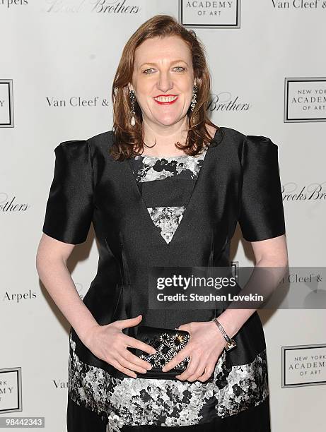 Editor-in-chief of Harper's Bazaar Glenda Bailey walks the red carpet during the 2010 Tribeca Ball at the New York Academy of Art on April 13, 2010...