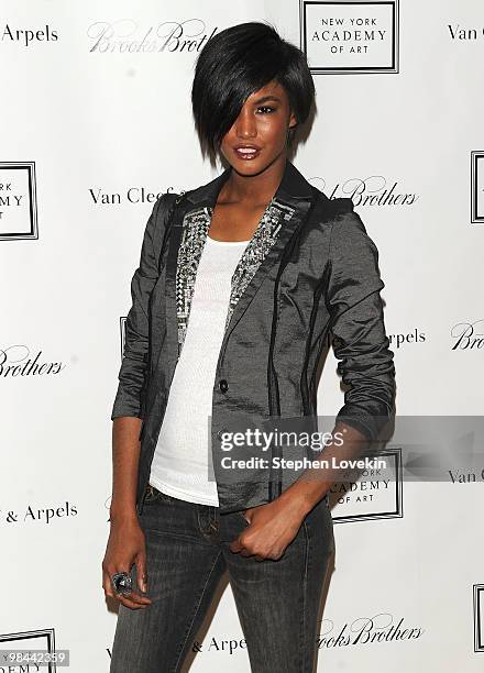 Sesely Lopez walks the red carpet during the 2010 Tribeca Ball at the New York Academy of Art on April 13, 2010 in New York City.