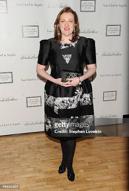 Editor-in-chief of Harper's Bazaar Glenda Bailey walks the red carpet during the 2010 Tribeca Ball at the New York Academy of Art on April 13, 2010...