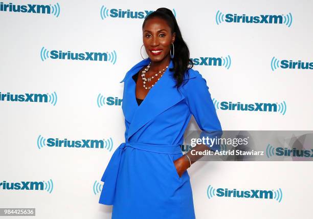 Lisa Leslie visits the SiriusXM studios on June 26, 2018 in New York City.