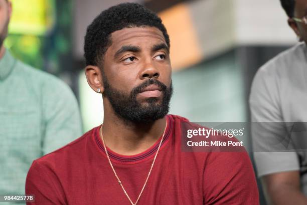 Kyrie Irving attends Build Series to discuss "Uncle Drew" at Build Studio on June 26, 2018 in New York City.