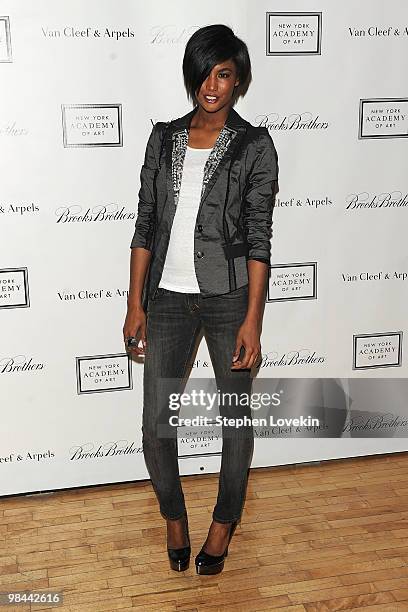 Sesely Lopez walks the red carpet during the 2010 Tribeca Ball at the New York Academy of Art on April 13, 2010 in New York City.