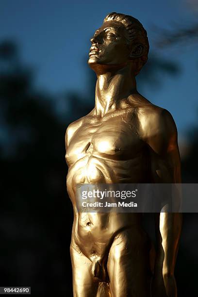 Detail of the trophy of 2010 Ariel Awards during the ceremony at Sala Nezahualcoyotl on April 13, 2010 in Mexico City, Mexico. Ariel Awards is...