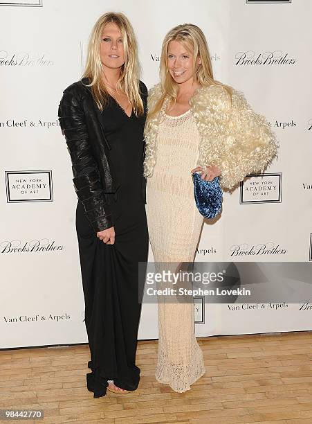 Alexandra Richards and Theodora Richards walk the red carpet during the 2010 Tribeca Ball at the New York Academy of Art on April 13, 2010 in New...