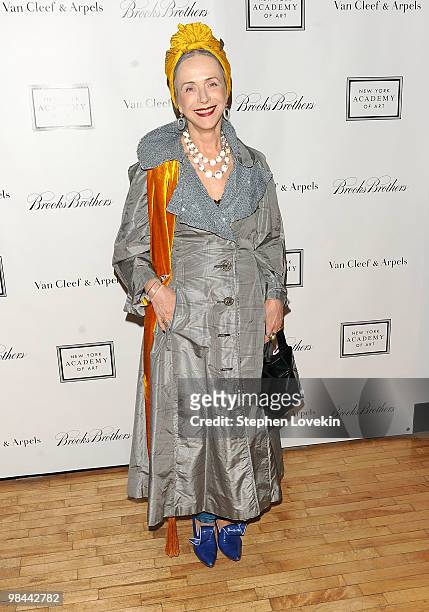 Artist Beatrix Ost walks the red carpet during the 2010 Tribeca Ball at the New York Academy of Art on April 13, 2010 in New York City.