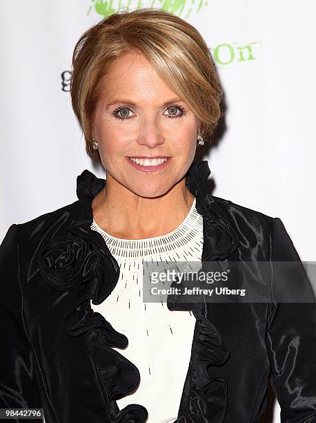 Television personality Katie Couric attends the 9th annual The Art Of Giving benefit by Children For Children at Christie's on April 13, 2010 in New...