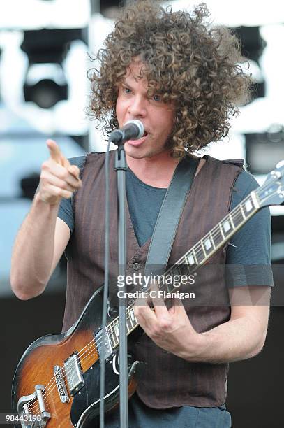 Guitarist Andrew Stockdale of Wolfmother performs during day one of the 2008 Pemberton Music Festival on July 24, 2008 in Pemberton, B.C.
