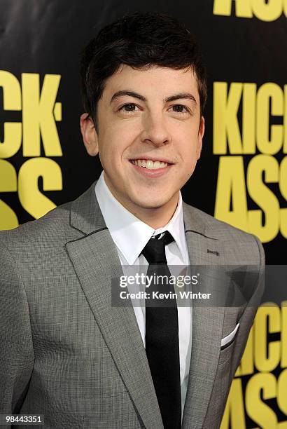 Actor Christopher Mintz-Plasse arrives at the premiere of Lionsgate's "Kick-Ass" held at The Cinerama Dome at the Arclight Hollywood on April 13,...