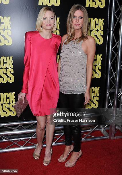 Actress Jaime King and Nicky Hilton arrive at the premiere of Lionsgate's "Kick-Ass" held at The Cinerama Dome at the Arclight Hollywood on April 13,...